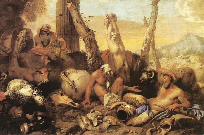 CASTIGLIONE, Giovanni Benedetto Fable of Diogenes China oil painting art
